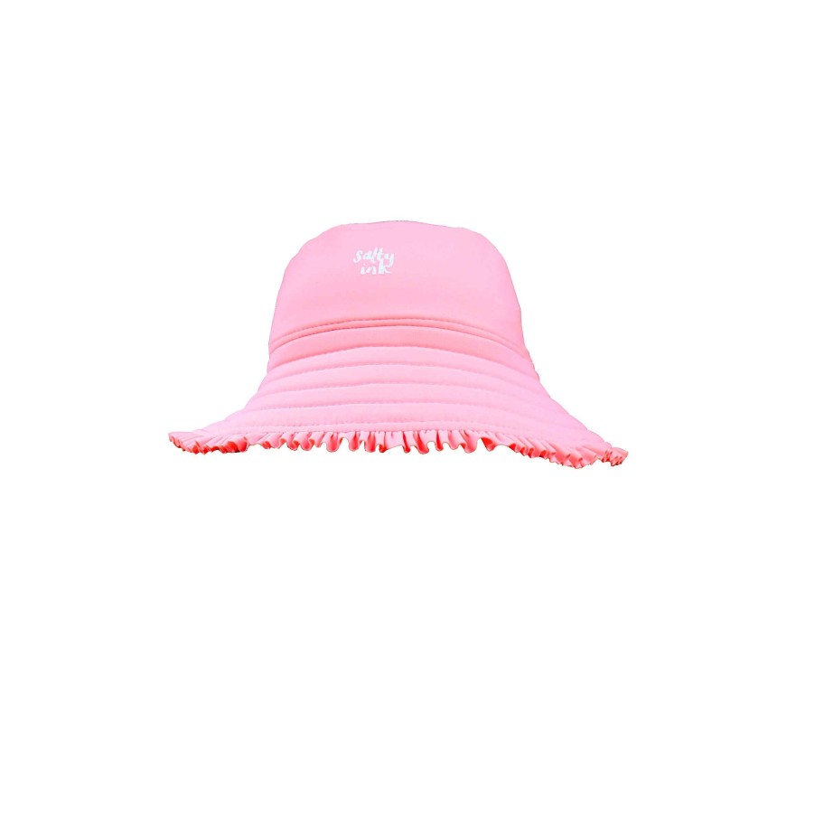 Lil Sista ( Girls Sizes 00-7 ) Salty Ink Swim Hat | 1172 Miss Sunhat Flamingo