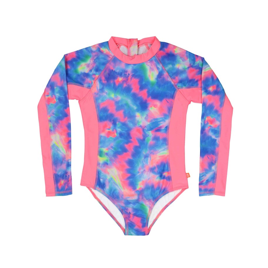 Sista ( Girls Sizes 8-16 ) Salty Ink Surf Suit | 1232 Crush Long Sleeve Surfsuit Summer