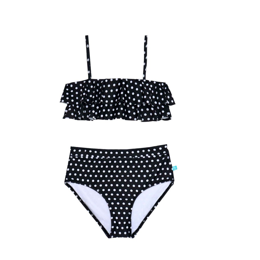 Sista ( Girls Sizes 8-16 ) Salty Ink Bikini | 1413 South Beach Tube Bikini Black