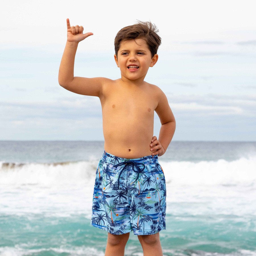 Boys ( Sizes 00-12) Salty Ink Boardshort | 411 Surf Boardie Vintage