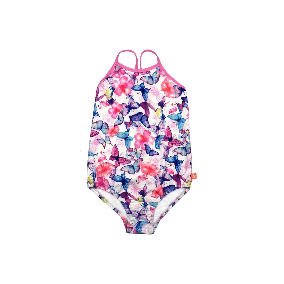 Lil Sista ( Girls Sizes 00-7 ) Salty Ink One Piece | 1005 Miss Tahiti One Piece White