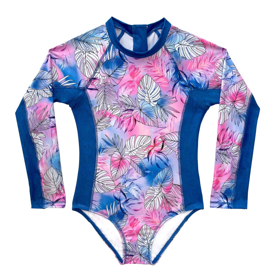 Sista ( Girls Sizes 8-16 ) Salty Ink Surf Suit | 1427 Coral Coast Long Sleeve Surfsuit