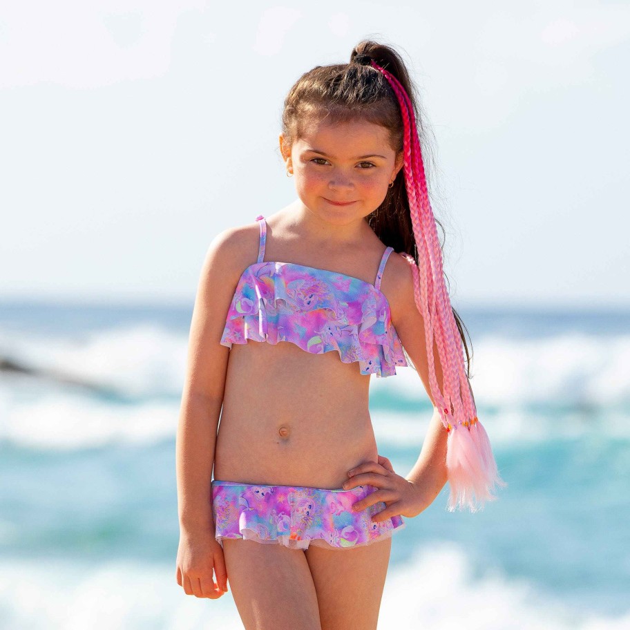 Lil Sista ( Girls Sizes 00-7 ) Salty Ink Bikini | 1438 Miss Sea Princess Bikini Pink Sea