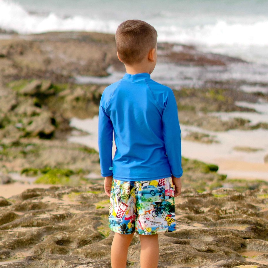 Boys ( Sizes 00-12) Salty Ink Rashvest Set | 407 Up Long Sleeve Rashvest Mash